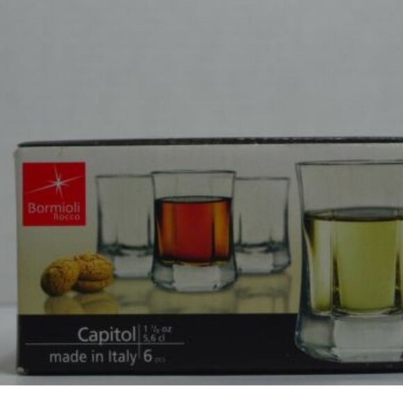 6pcs Bormioli Rocco Capitol 1 7/8 oz 5,6 cl NIP - Picture 1 of 2